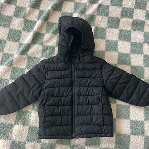 GAP Kids Black Hooded Puffer Jacket